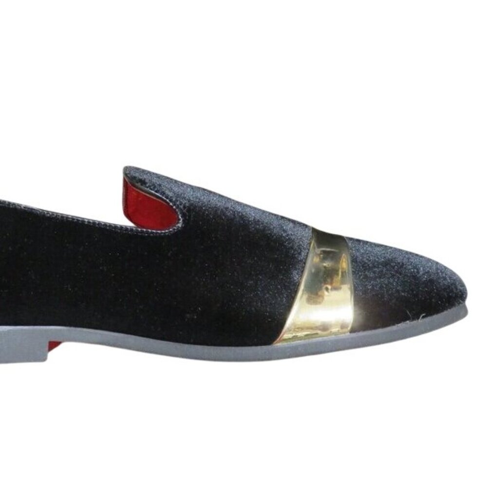 Santimon Velvet Tuxedo Lion Head Loafers Driving Shoes Smoking Slippers size 12 - Picture 5 of 12